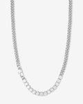 Julian REALLY Loves Diamonds Necklace 5mm - Silver|White Diamondettes