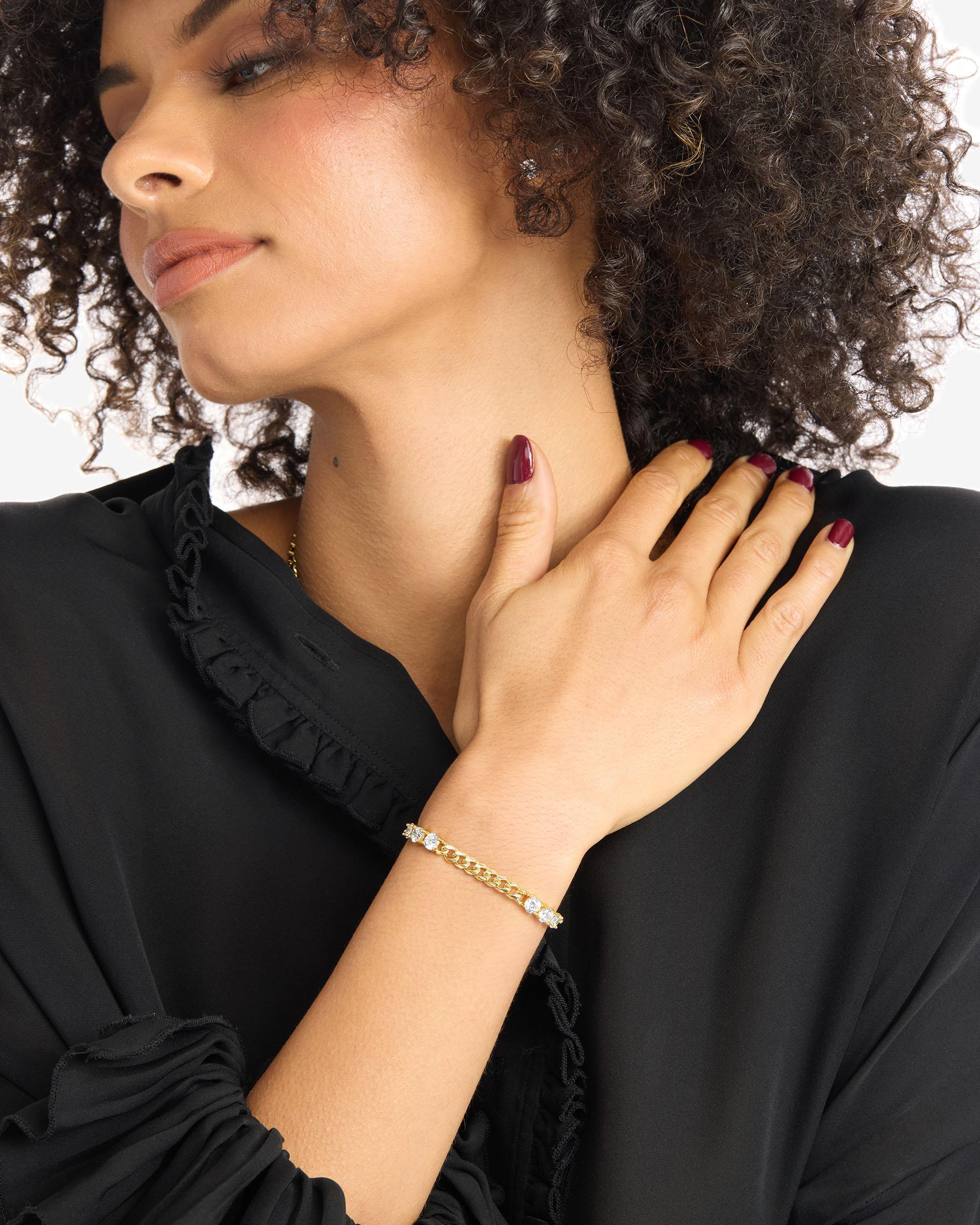 Julian's Obsessed with Diamonds Bracelet 5mm - Gold|White Diamondettes