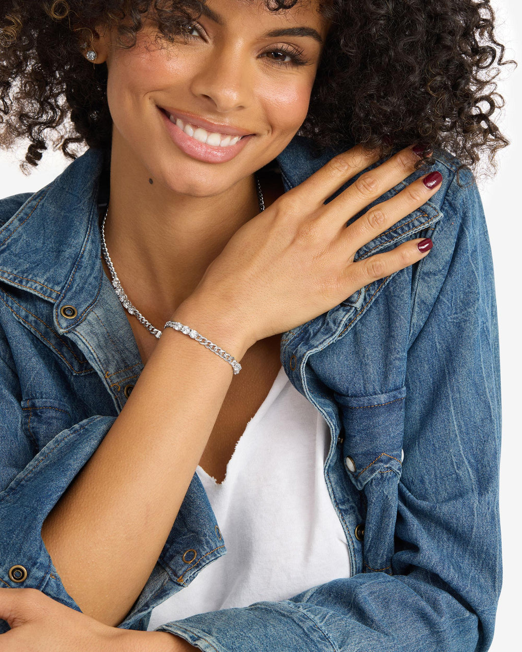 Julian's Obsessed with Diamonds Bracelet 5mm - Silver|White Diamondettes