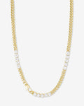 Julian's Obsessed with Diamonds Necklace 5mm - Gold|White Diamondettes