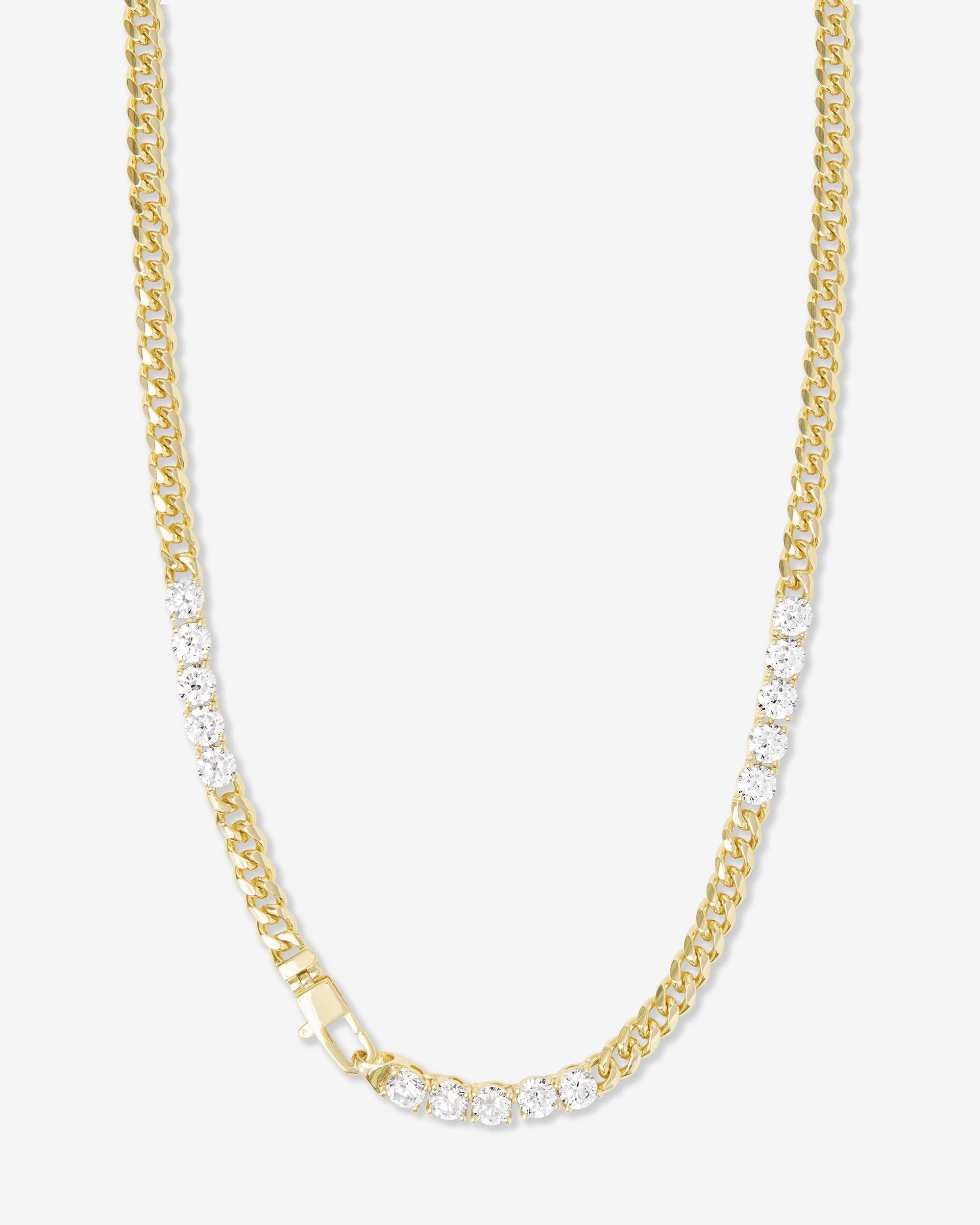 Julian's Obsessed with Diamonds Necklace 5mm - Gold|White Diamondettes