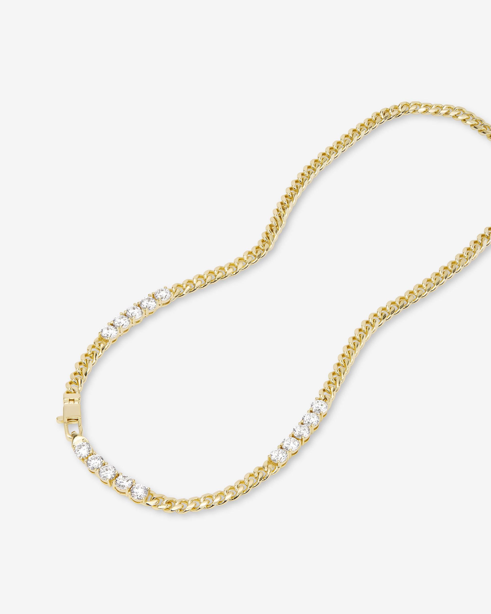 Julian's Obsessed with Diamonds Necklace 5mm - Gold|White Diamondettes