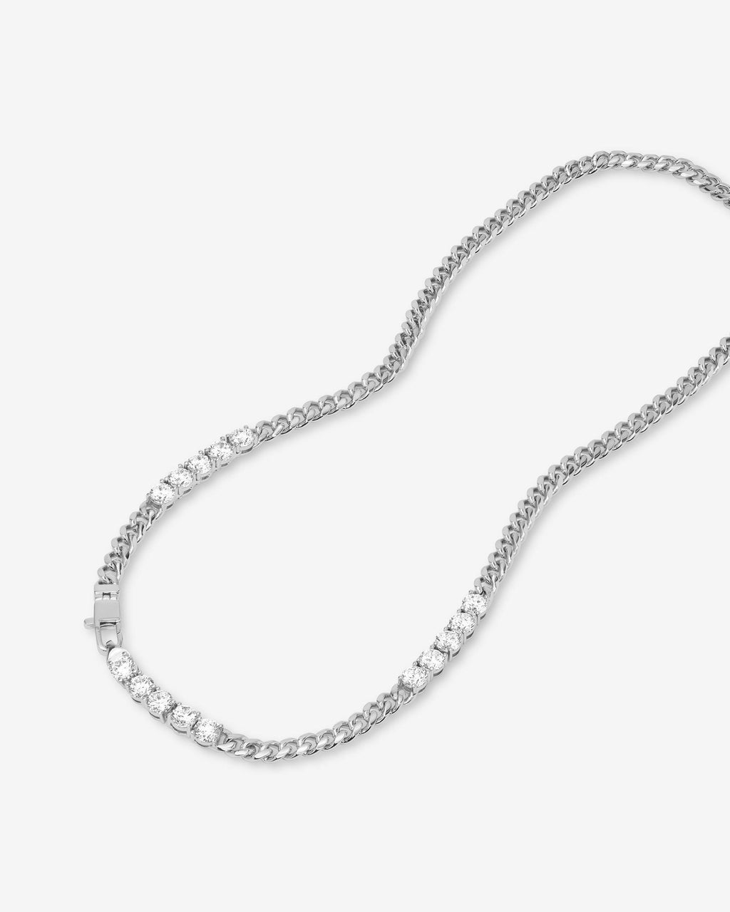 Julian's Obsessed with Diamonds Necklace 5mm - Silver|White Diamondettes