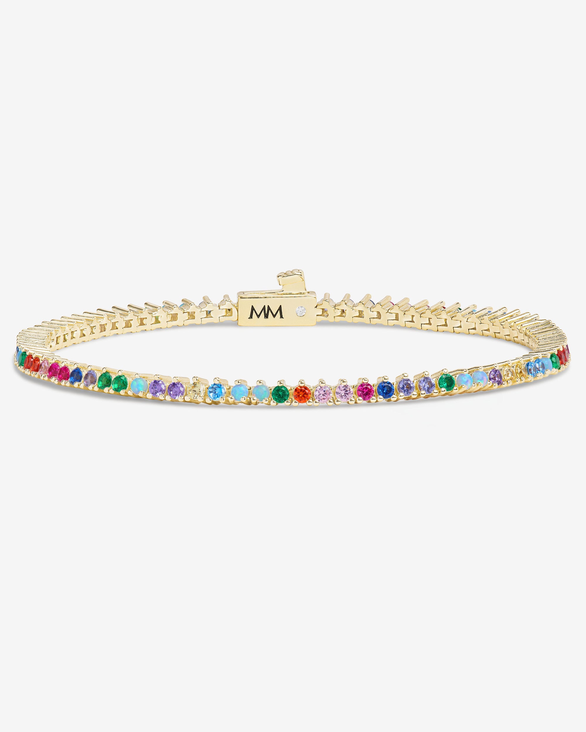Not Your Basic Tennis Bracelet 2mm - Gold|Multi Stone