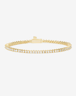 Not Your Basic Tennis Bracelet 2mm - Gold|White Diamondettes