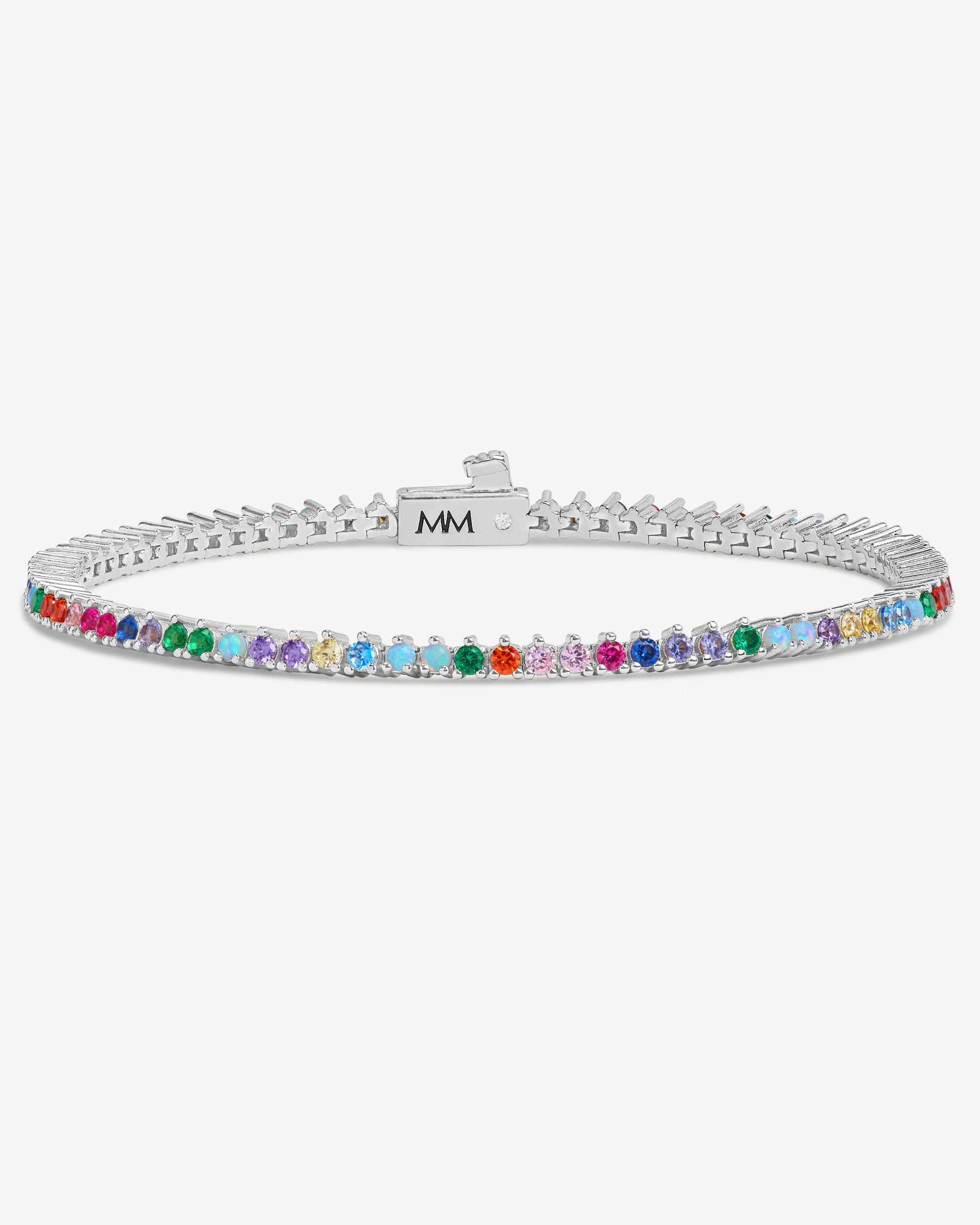Not Your Basic Tennis Bracelet 2mm - Silver|Multi Stone