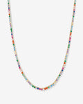 Not Your Basic Tennis Necklace 2mm - Gold|Multi Stone