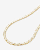 Baby "She's So Fine" Tennis Necklace 18" - Gold|White Diamondettes