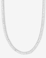 Baby "She's So Fine" Tennis Necklace 18" - Silver|White Diamondettes