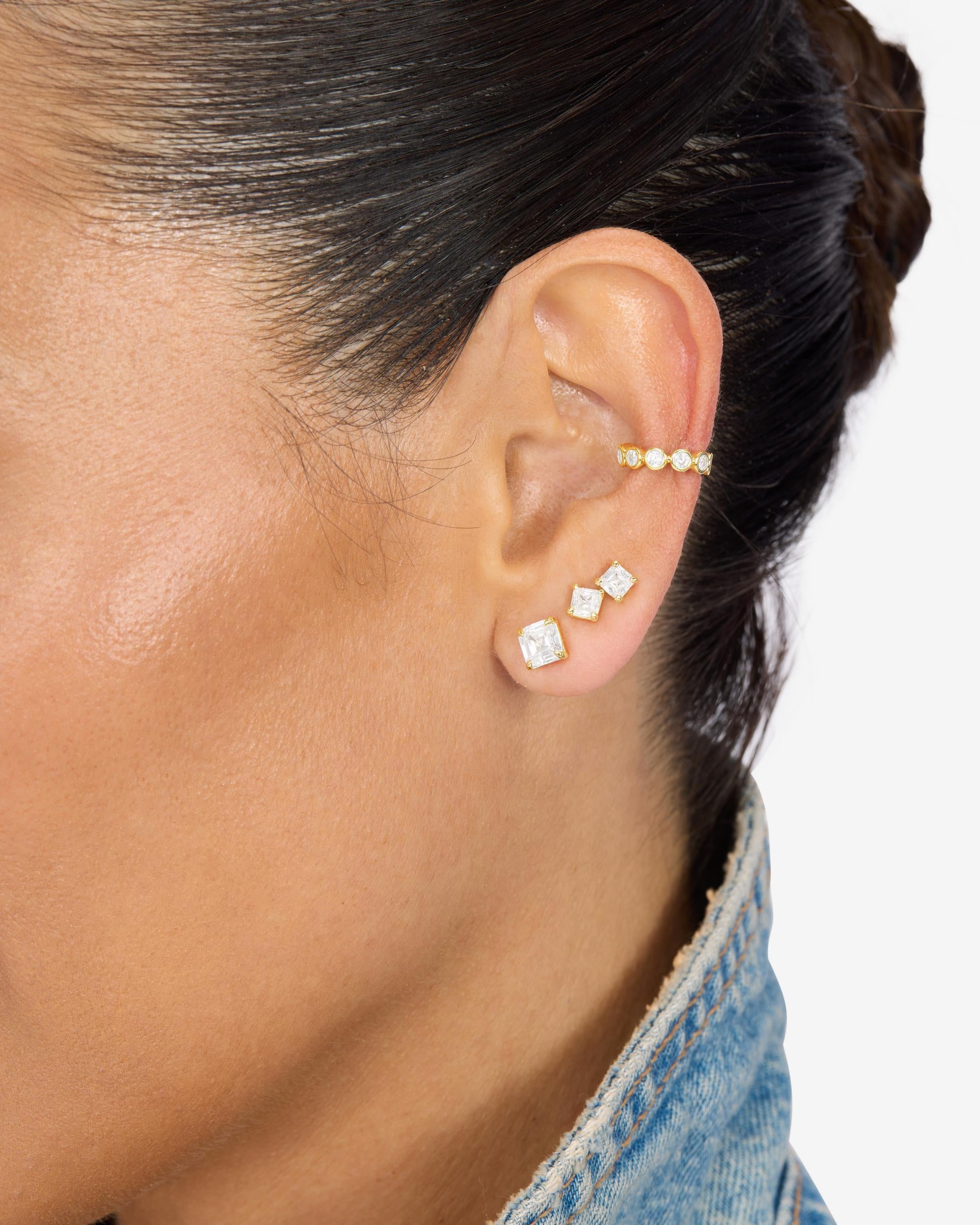 Baroness Ear Cuff - Gold|White Diamondettes