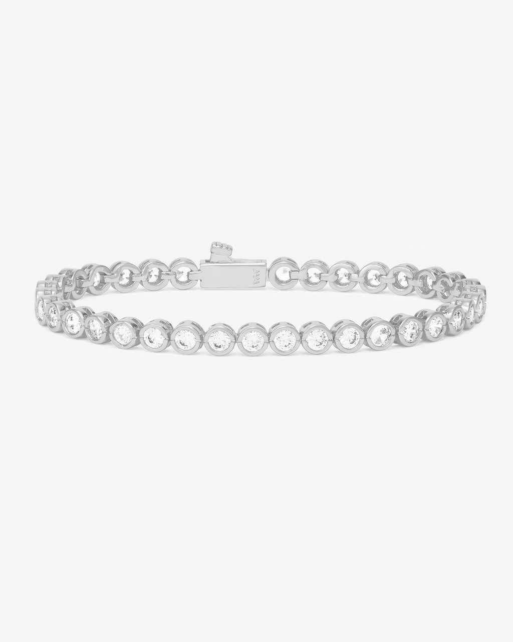 Baroness Tennis Bracelet 3mm Silver White Diamondettes