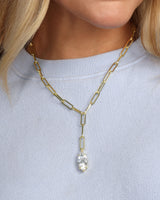 The Bradshaw Necklace - Gold|White Diamondettes