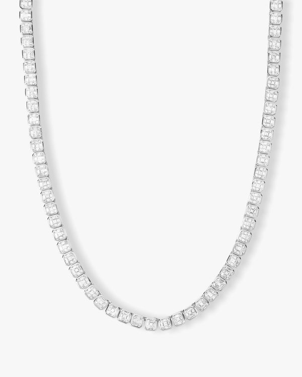 Duchess Tennis Necklace - Silver|White Diamondettes