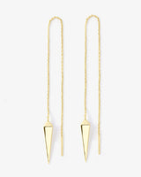 Gabriella Smooth Threader Earrings - Gold