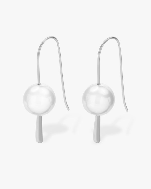 Perfect Pearl Hook Earrings - Silver