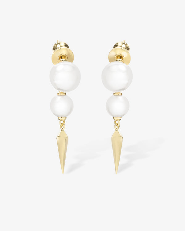 Perfect Pearl 2-Drop Spike Earring