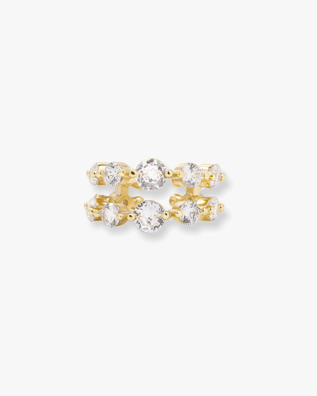 She's an Icon Ear Cuff - Gold|White Diamondettes