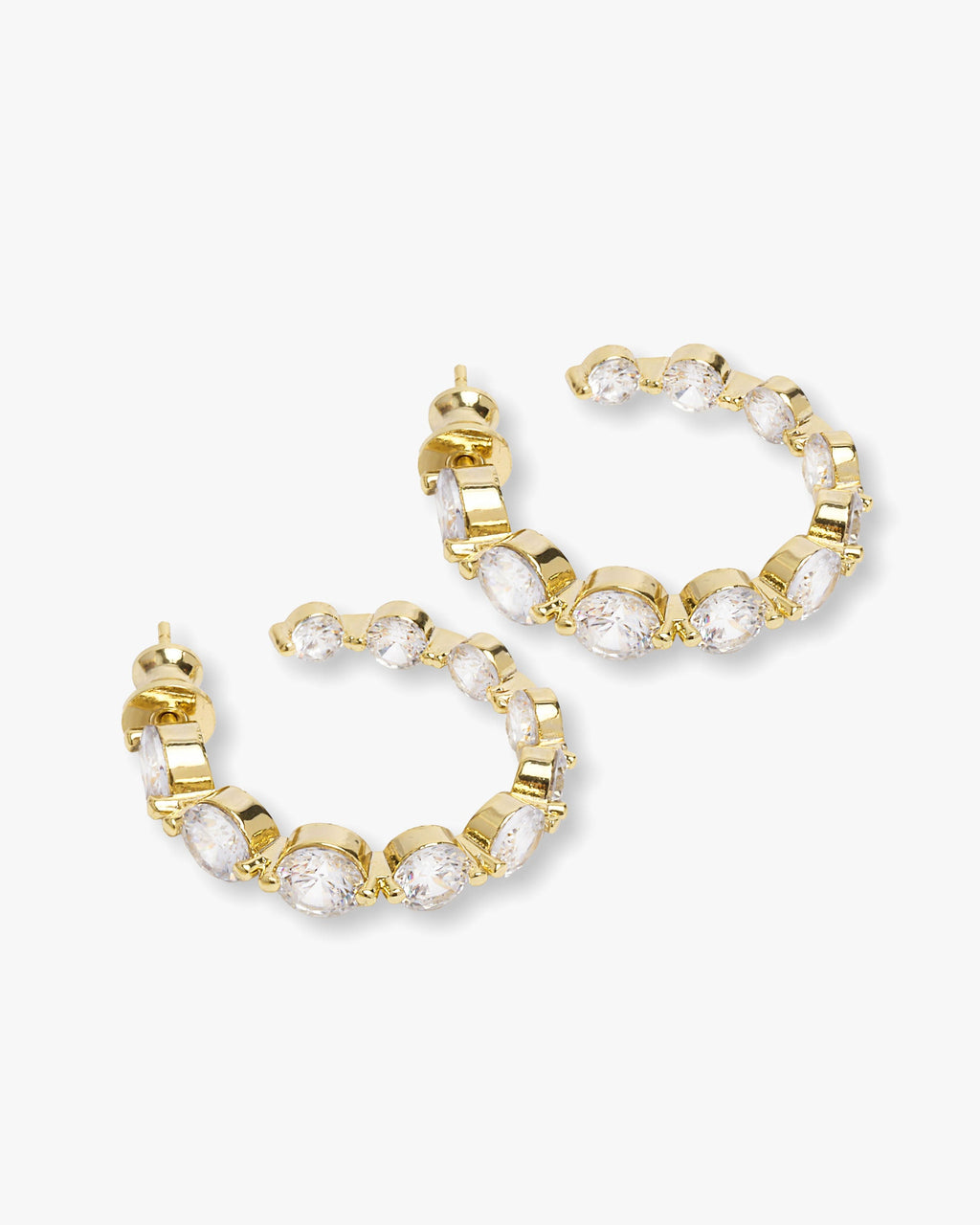 She's an Icon Hoops .75" - Gold|White Diamondettes