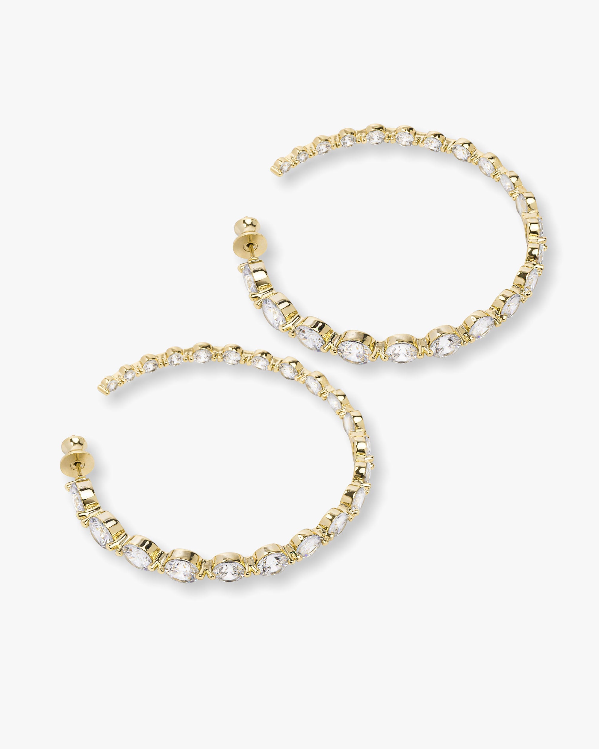 She's an Icon Hoops 2" - Gold|White Diamondettes