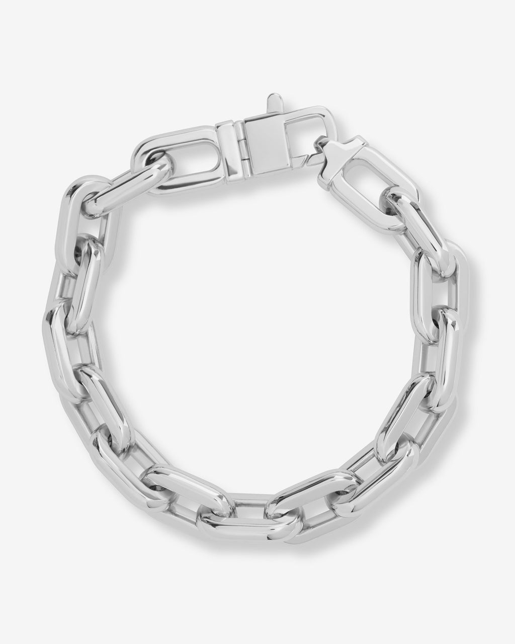 Frankie Chain Link Bracelet 10mm | Bold Silver Jewelry – Melinda