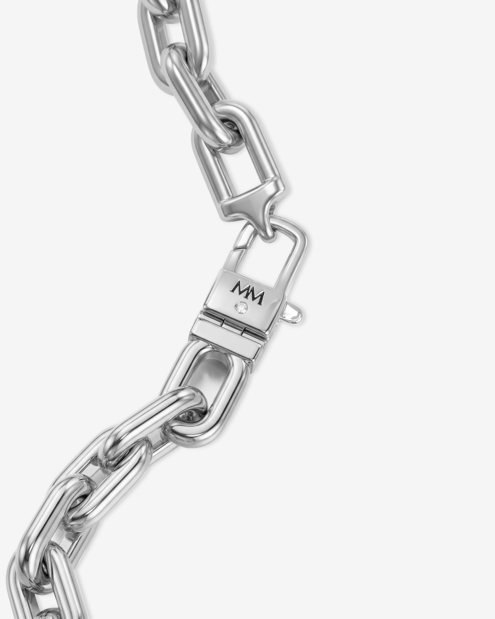 Frankie Chain Link Bracelet 10mm | Bold Silver Jewelry – Melinda