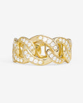 Graduated Pavé Julian Ring - Gold|White Diamondettes