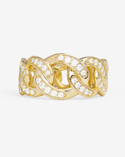 Graduated Pavé Julian Ring - Gold|White Diamondettes