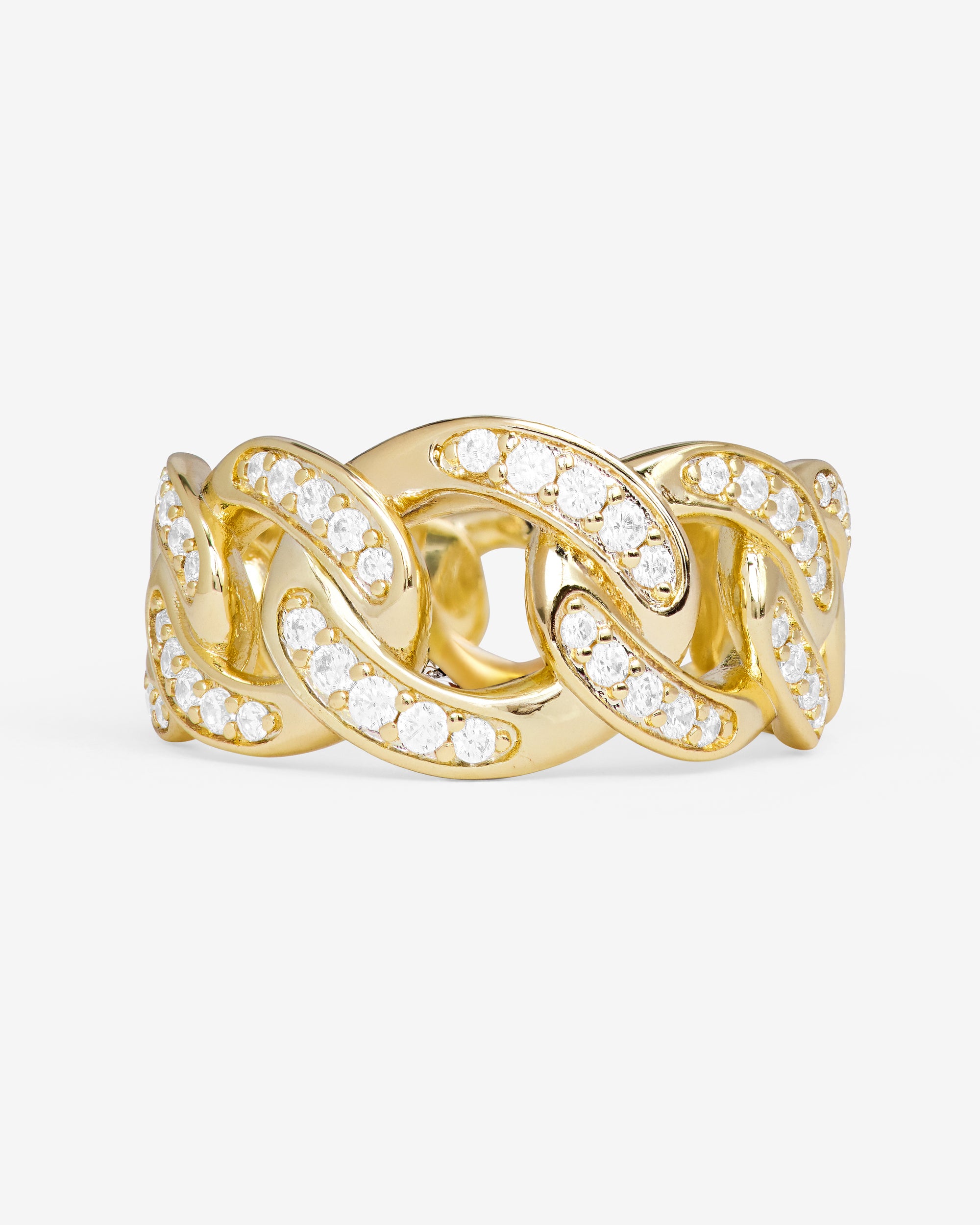 Graduated Pavé Julian Ring - Gold|White Diamondettes