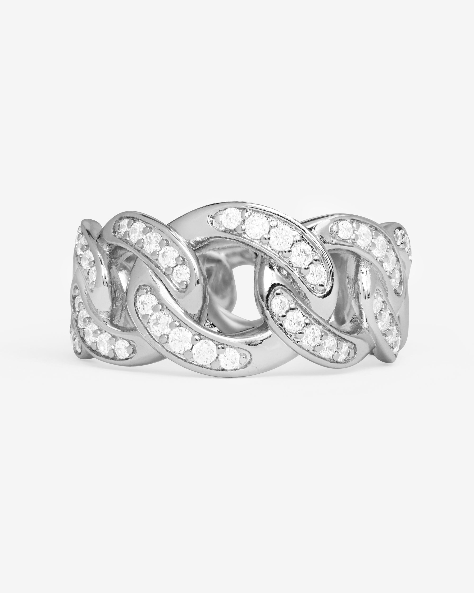 Graduated Pavé Julian Ring - Silver|White Diamondettes