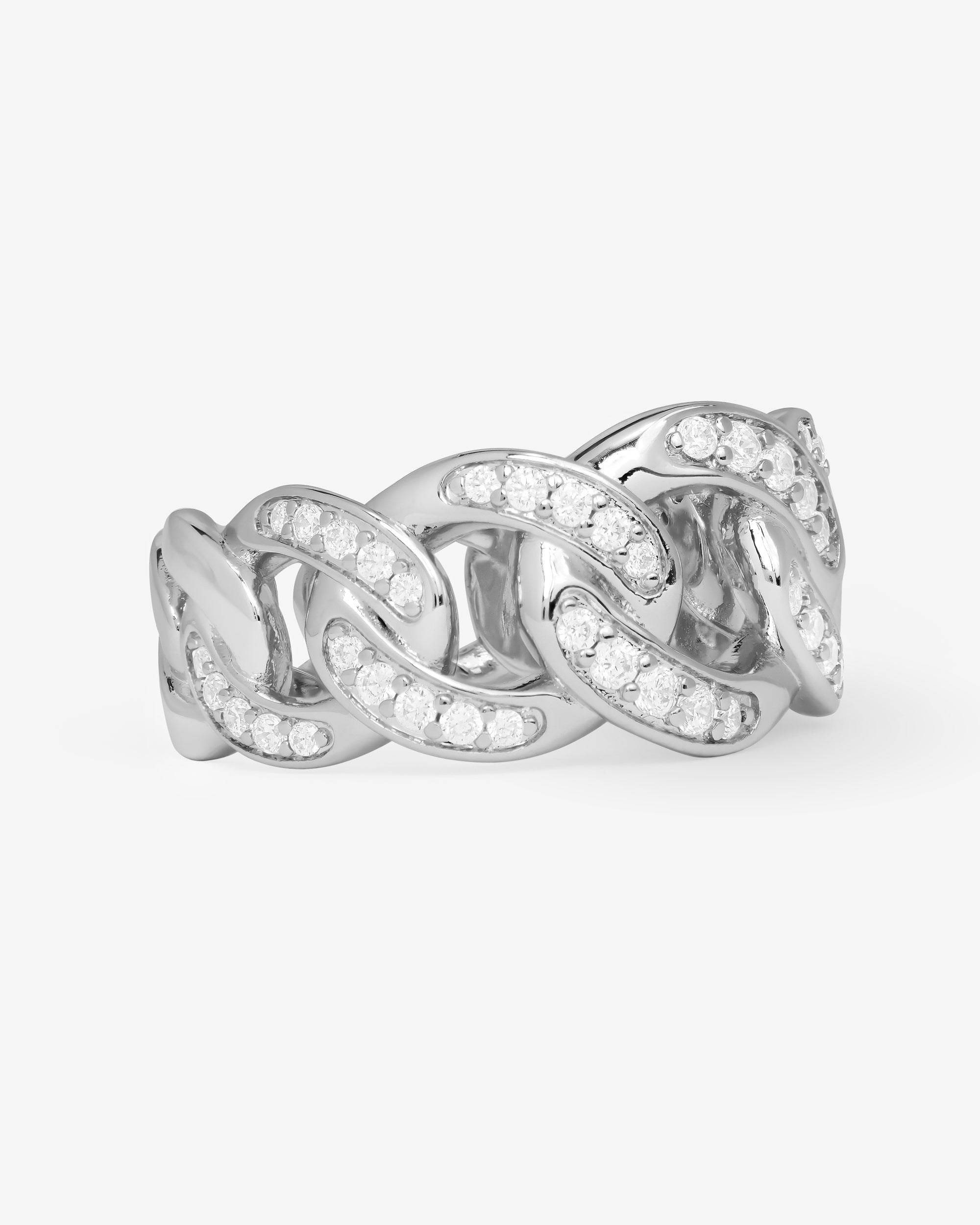Graduated Pavé Julian Ring - Silver|White Diamondettes
