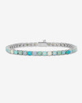 Grand Heiress Ombré Tennis Bracelet - Silver|Blue Opal Ombré