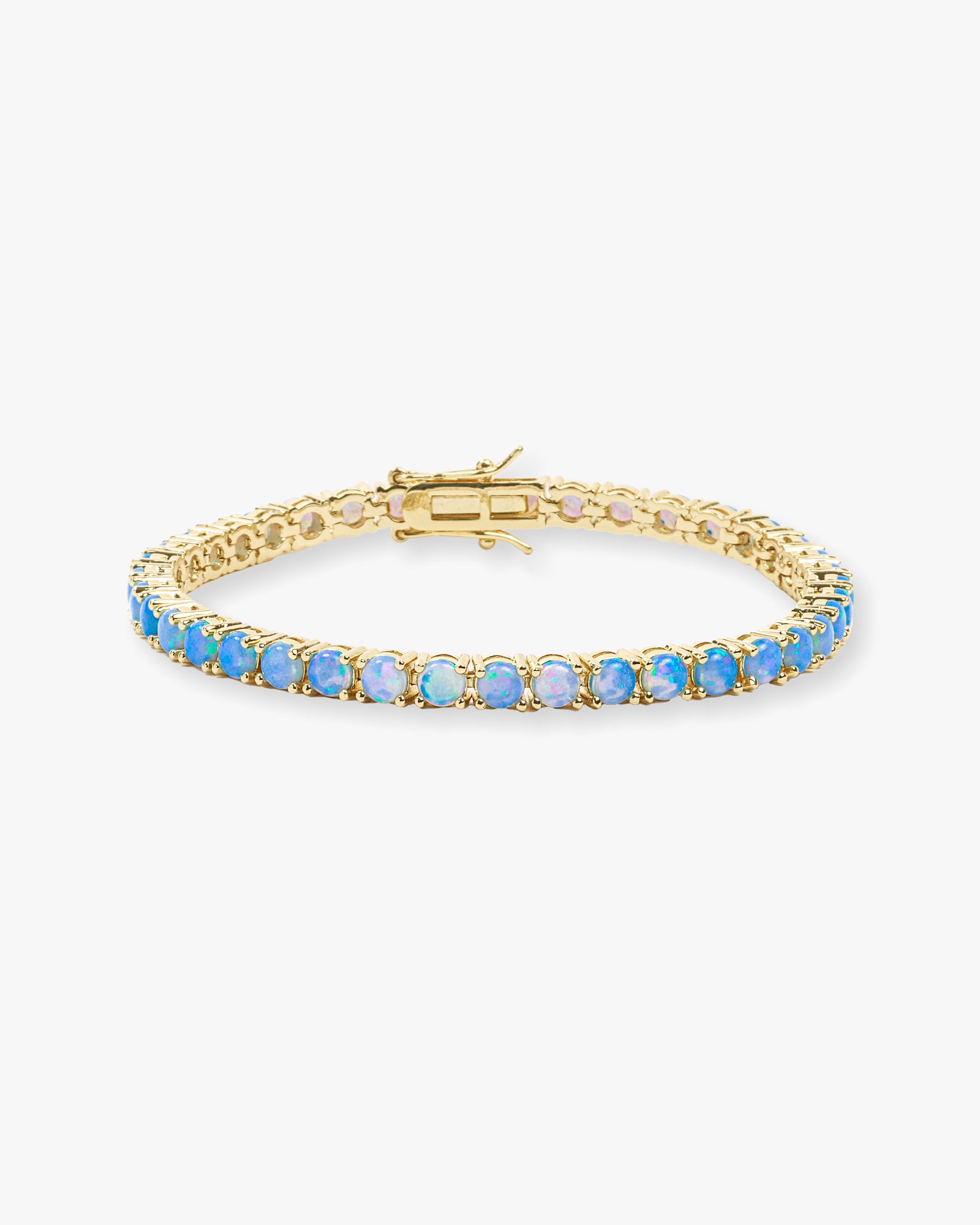 Grand Heiress Tennis Bracelet 4mm - Gold|Blue Opal