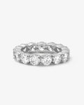 Grand Heiress Ring 4mm - Silver|White Diamondettes