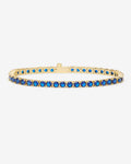 Grand Heiress Tennis Bracelet 4mm - Gold|Blue Sapphire Diamondettes
