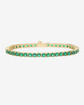 Grand Heiress Tennis Bracelet 4mm - Gold|Emerald