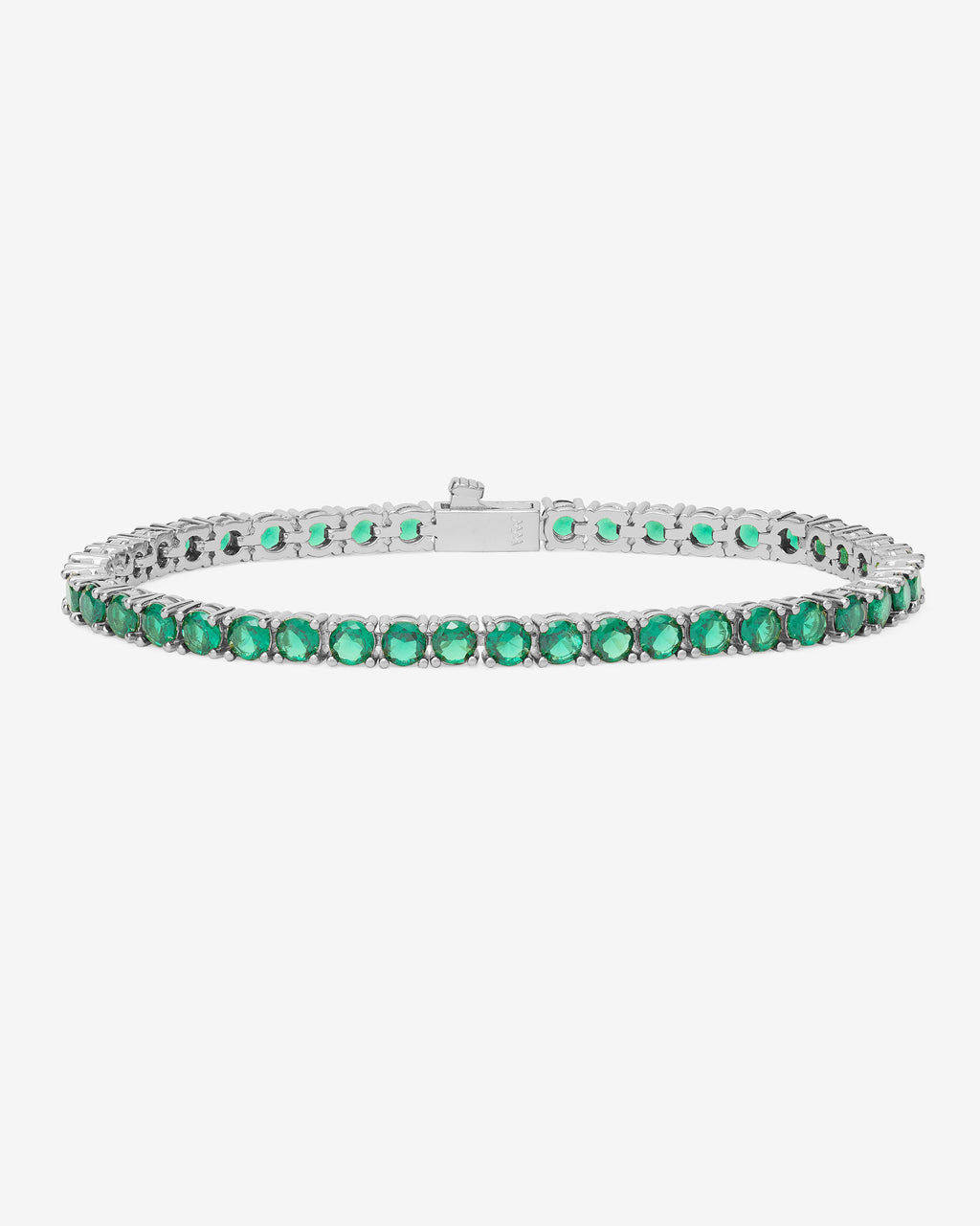 Grand Heiress Tennis Bracelet - Gold & Emerald 6