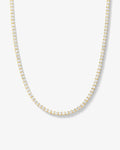 Grand Heiress Tennis Necklace 4mm - Gold|White Diamondettes