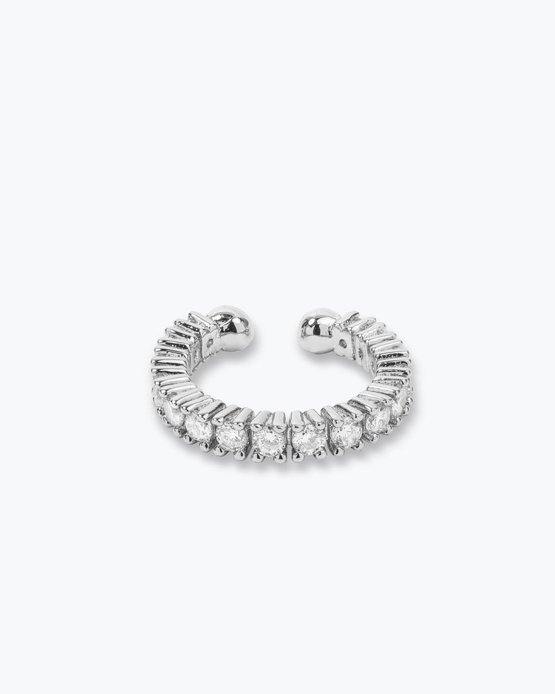 Heiress Ear Cuff - Silver|White Diamondettes