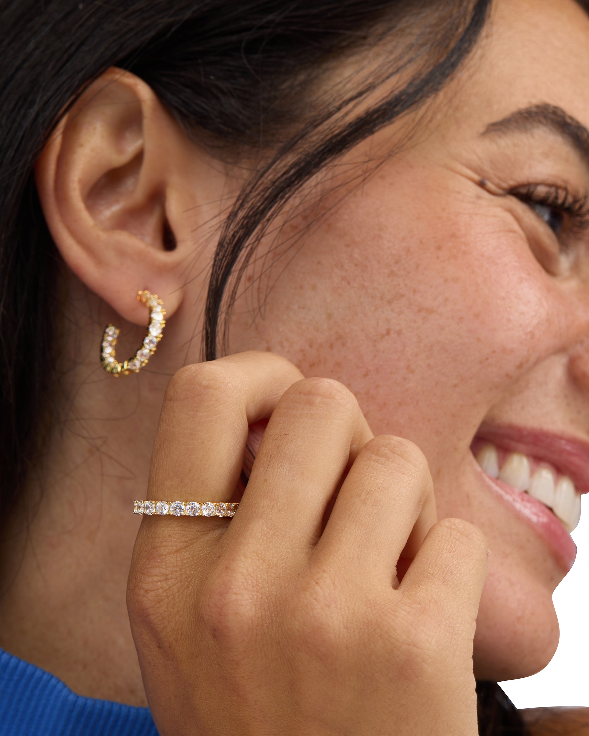 Heiress Ring 3mm - Gold|White Diamondettes