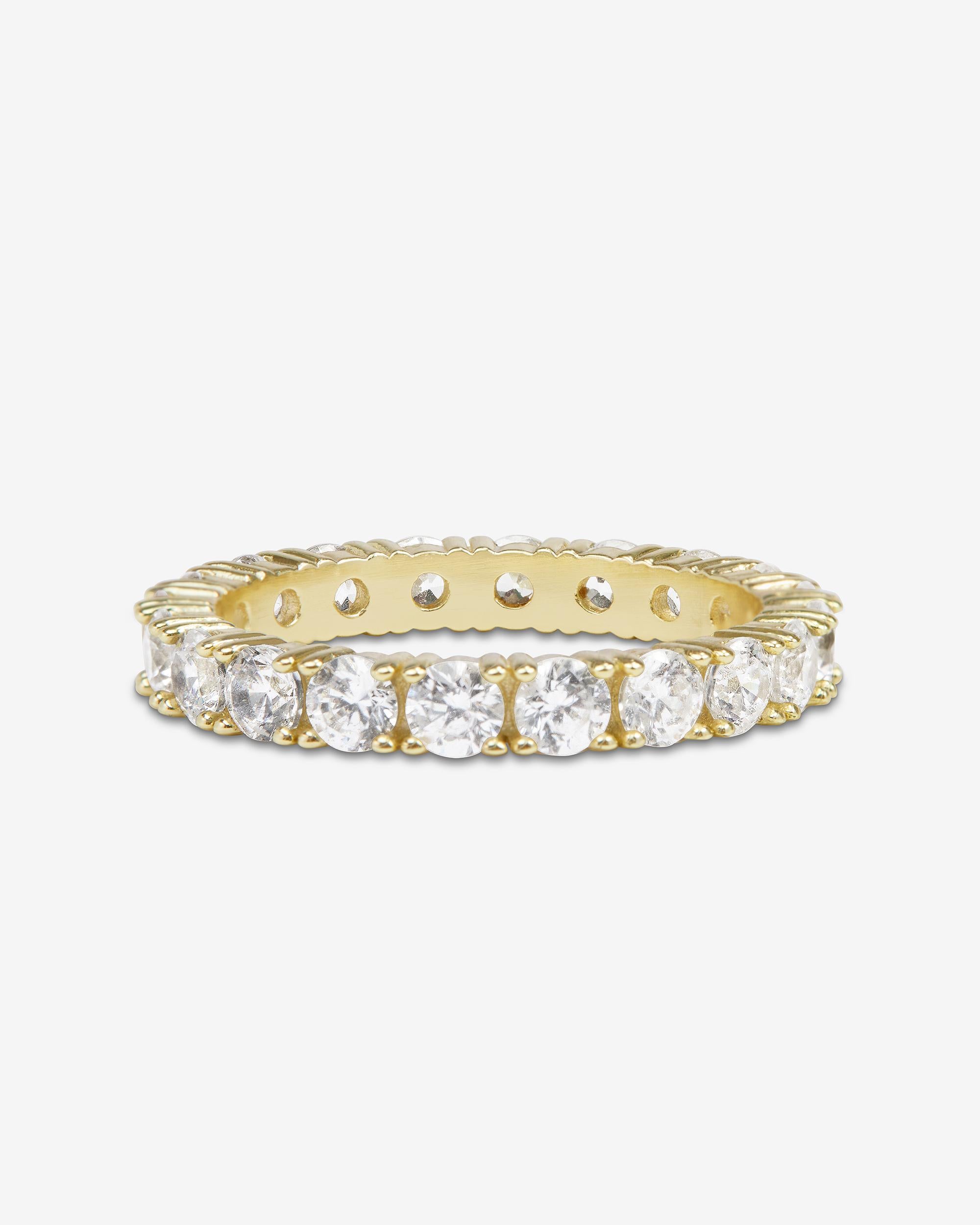 Heiress Ring 3mm - Gold|White Diamondettes