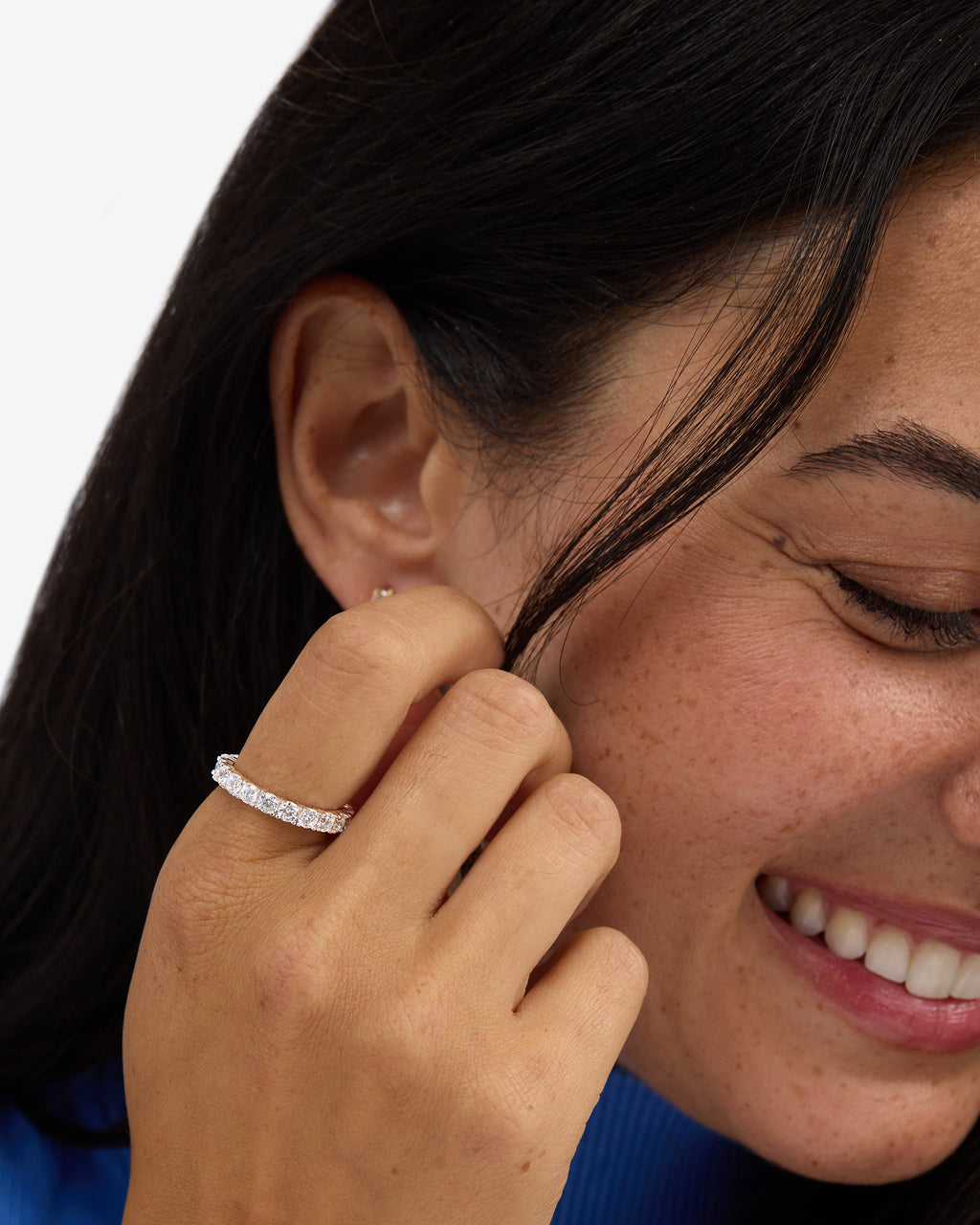 Heiress Ring 3mm - Silver|White Diamondettes