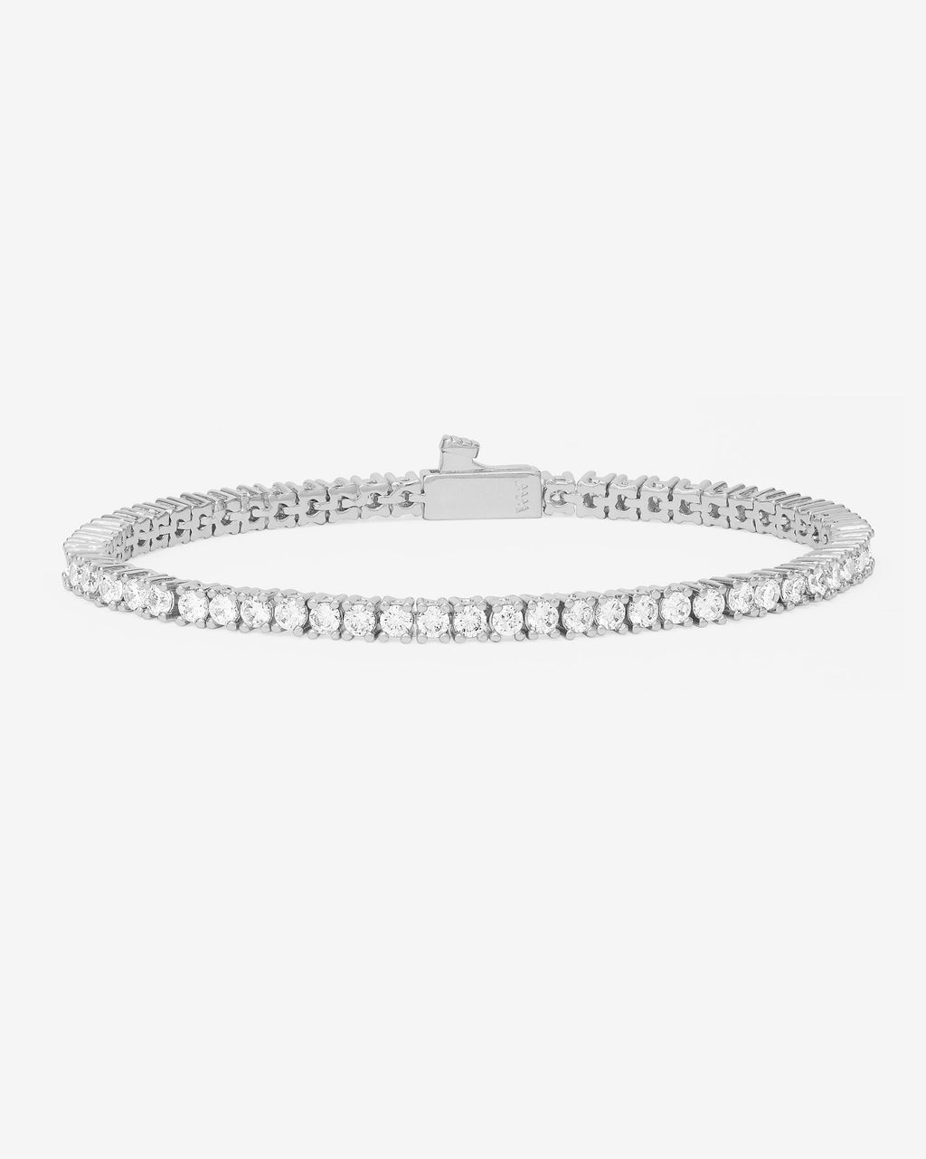 Heiress Tennis Bracelet 3mm - Silver|White Diamondettes