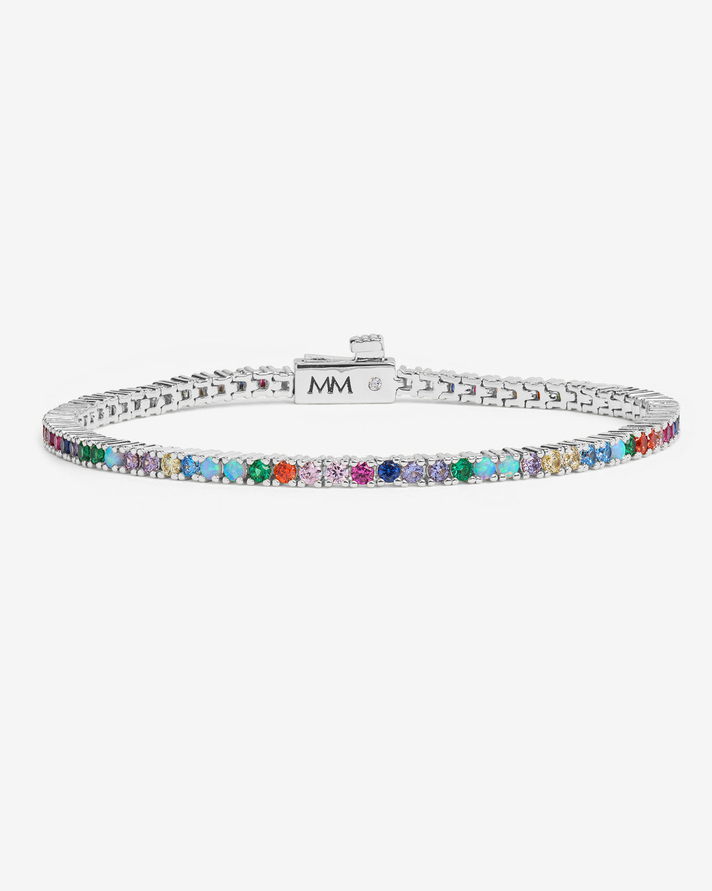 Heiress Tennis Bracelet 2mm - Silver|Multi Stone