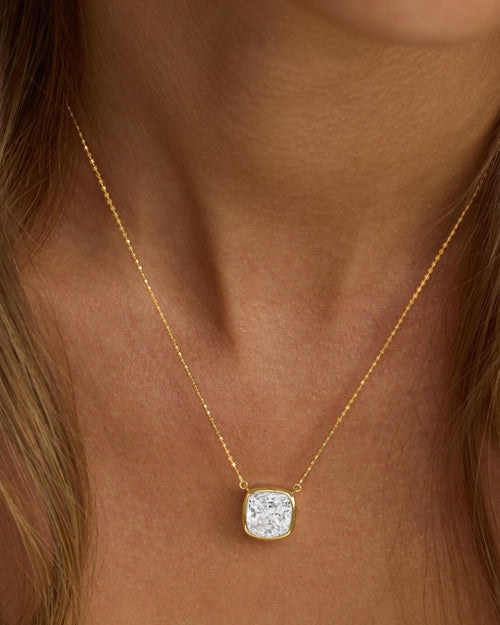 Hello Flawless Necklace - Gold|White Diamondettes