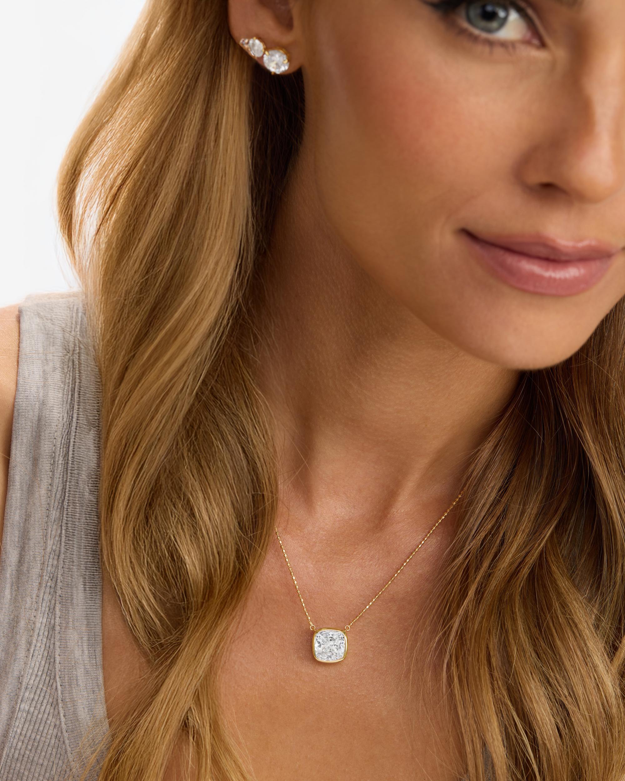 Hello Flawless Necklace - Gold|White Diamondettes