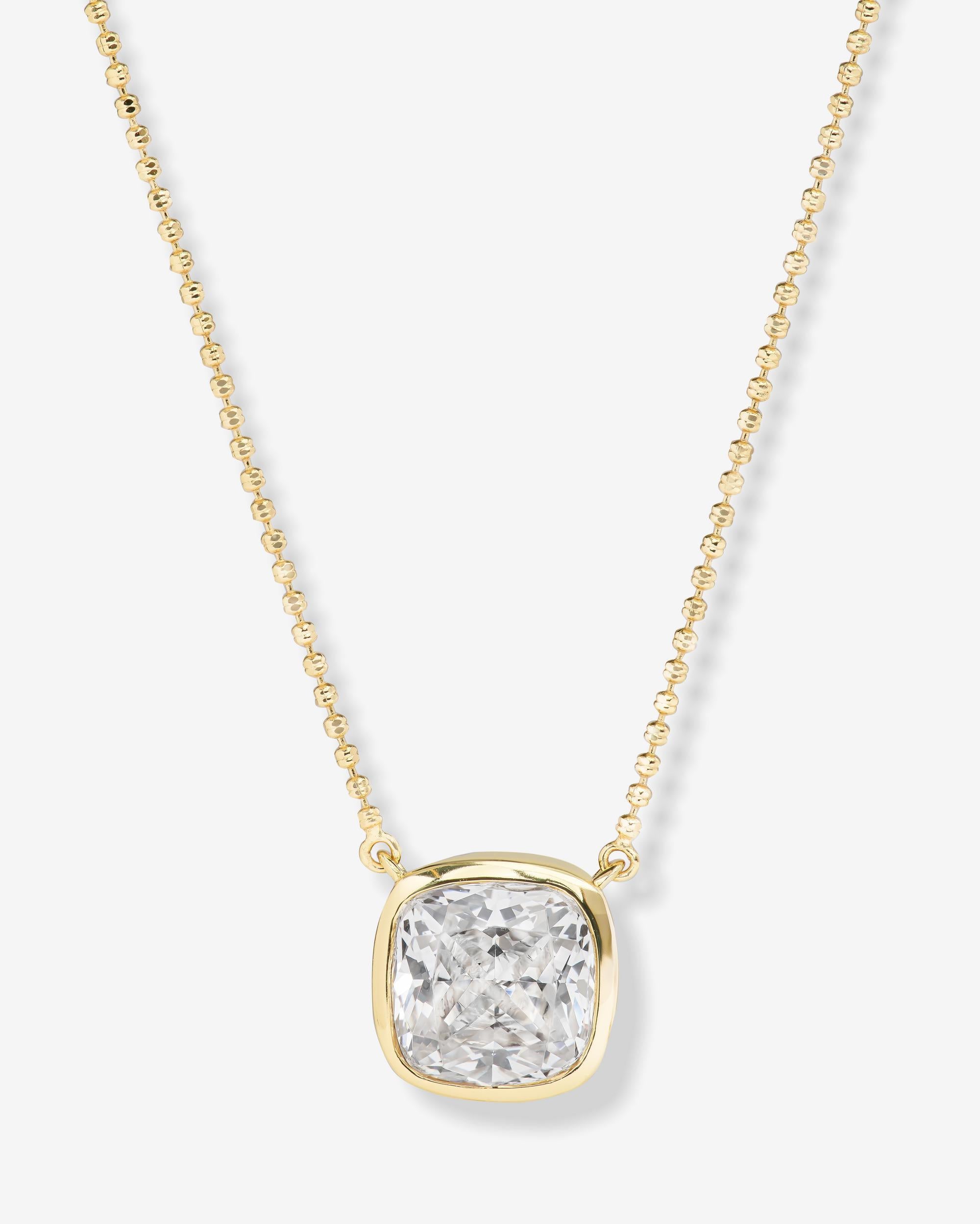 Hello Flawless Necklace - Gold|White Diamondettes