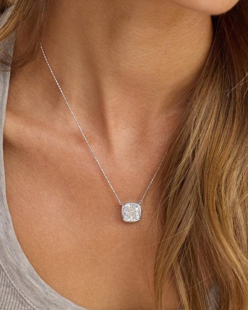 Hello Flawless Necklace - Silver|White Diamondettes