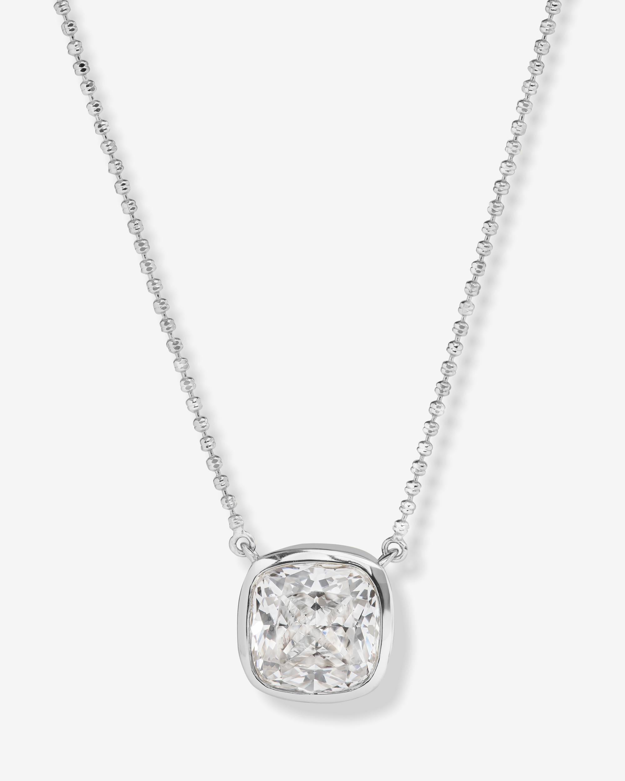 Hello Flawless Necklace - Silver|White Diamondettes
