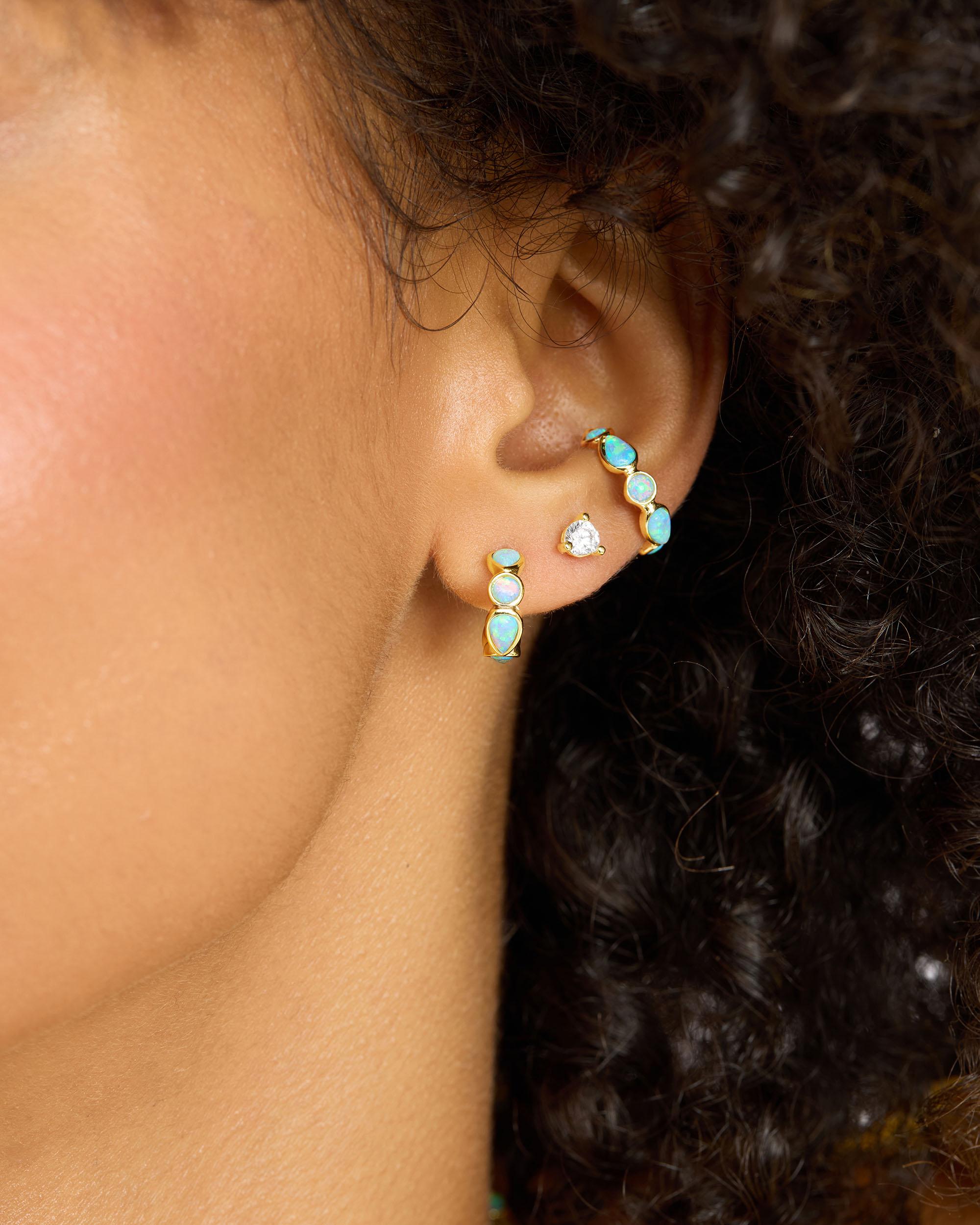Isla Ear Cuff - Gold|Blue Opal