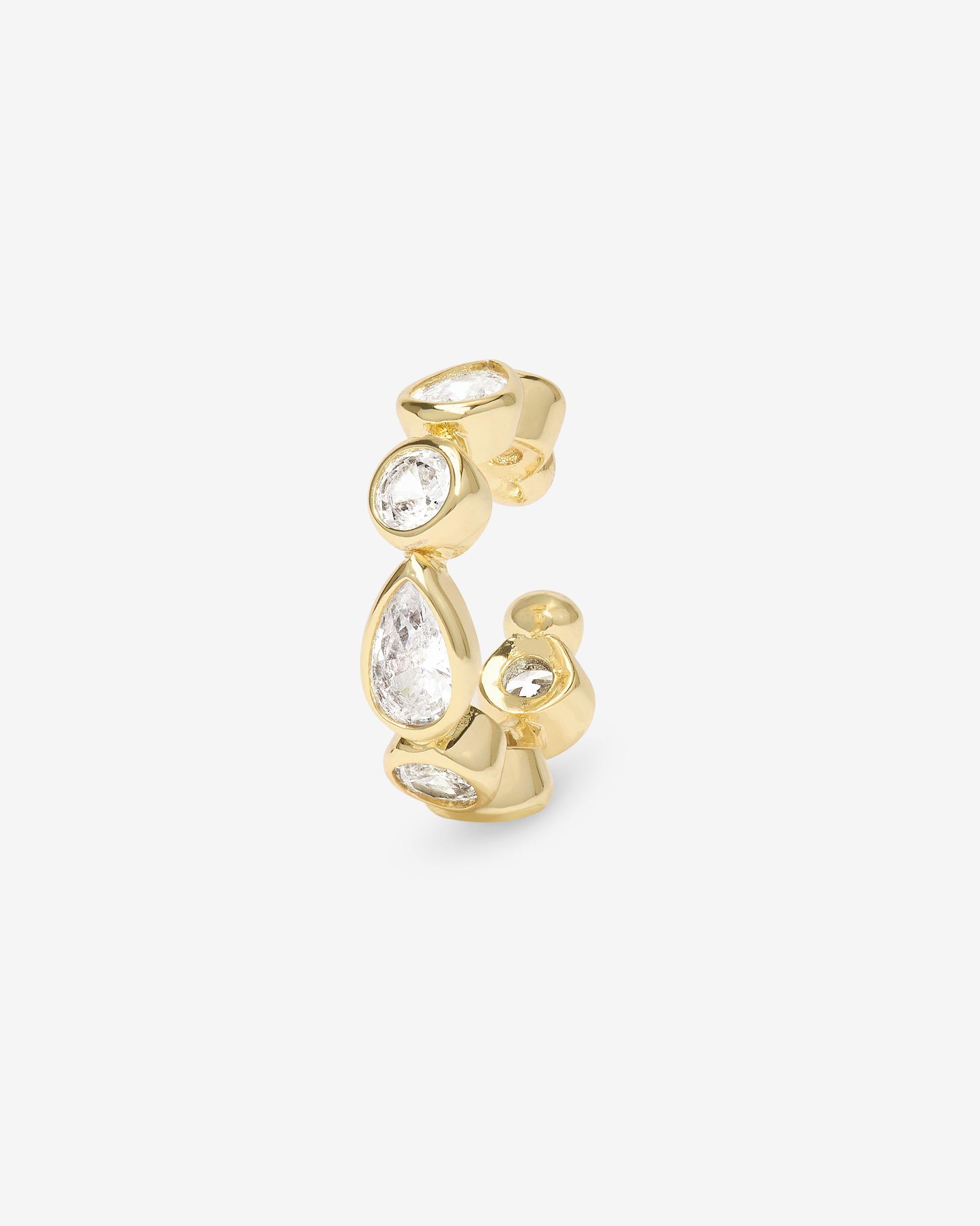 Isla Ear Cuff - Gold|White Diamondettes